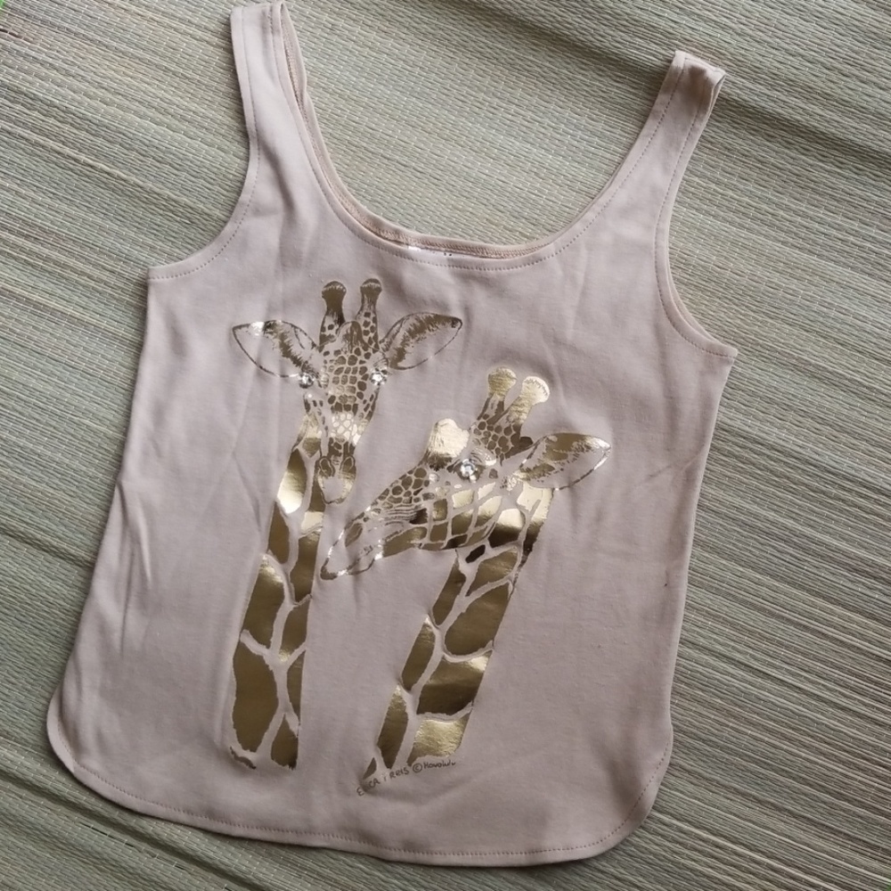 NEW Giraffe Bling Tank Top, Sz M